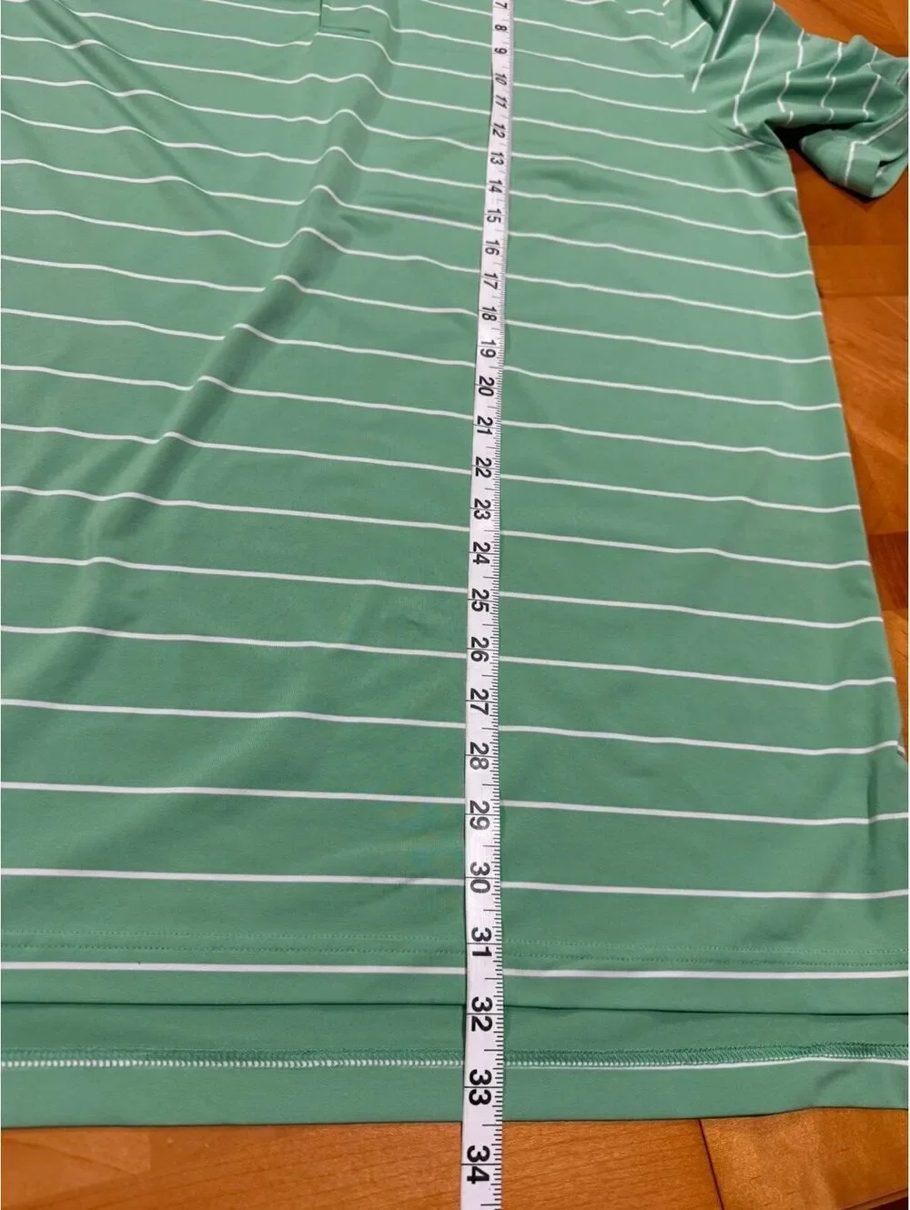Peter Millar Summer Comfort Green Striped Castle Hills Golf Polo Men’s Large